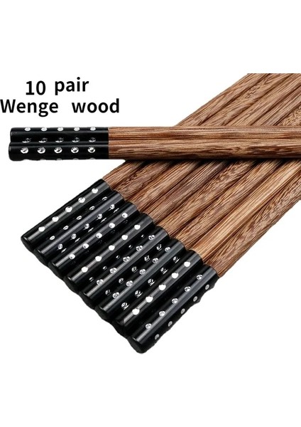 10 Çift 5/10 Çift Çin Doğal Ahşap Bambu Çubuklarını Cila Yok Balmumu Sağlıklı Suşi Pirinç Çubuklarını Otel Sofra Yemek Çubukları (Yurt Dışından)