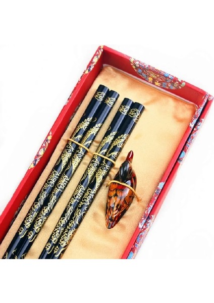 Q Hediye Çubuk Iş Hediye Çin Ahşap Ejderha Tahıl Düğün Hediyesi Çubuklarını Seti Çubuk Tutucu Çubuk Dinlenme Çubuklarını (Yurt Dışından) fiyatları