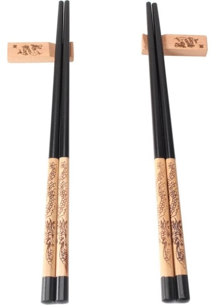 Q Hediye Çubuk Iş Hediye Çin Ahşap Ejderha Tahıl Düğün Hediyesi Çubuklarını Seti Çubuk Tutucu Çubuk Dinlenme Çubuklarını (Yurt Dışından) fırsatları