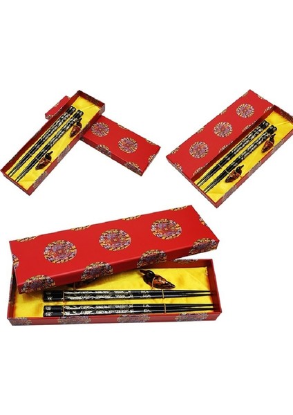 Q Hediye Çubuk Iş Hediye Çin Ahşap Ejderha Tahıl Düğün Hediyesi Çubuklarını Seti Çubuk Tutucu Çubuk Dinlenme Çubuklarını (Yurt Dışından) indirimleri