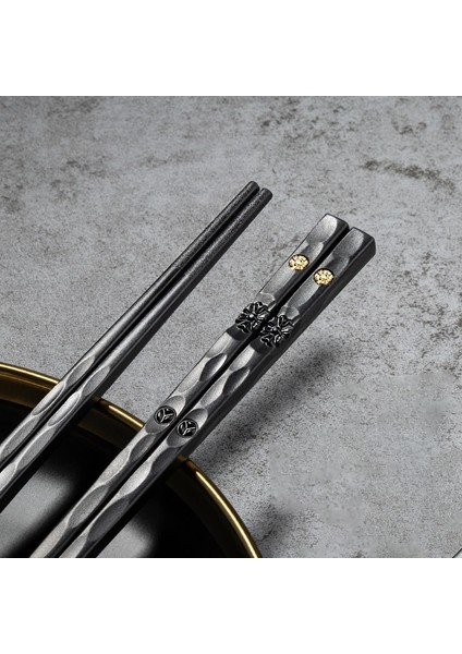 1 Çift 5 Çift Japon Çin Yemek Çubukları Gıda Suşi Çubukları Yeniden Kullanılabilir Kore Yemek Çubukları Seti Hediye Metal Alloytableware Palillos Chinos (Yurt Dışından)