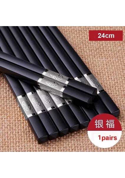 B 1 Çift 1 Çift Çin Yemek Çubukları Sofra Gıda Sopa Alaşım Chopstickd Catering Suşi Çubukları Kaymaz Ev Mutfak Eşyaları (Yurt Dışından)