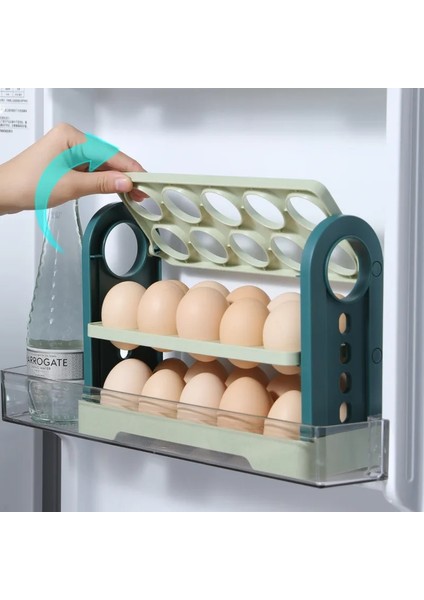 Beyaz Yumurta Saklama Kutusu 3 Katlı Çevirme Çekmecesi Yumurta Yöneticisi Büyük Kapasiteli 30 Hücreli Yumurta Rafı Buzdolabı Yan Yumurta Tepsisi Organik Madde (Yurt Dışından) modelleri