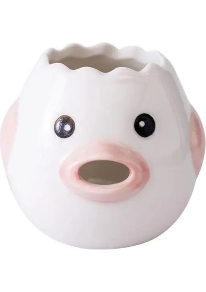 Pembe Yaratıcı Karikatür Tavuk Yumurta Sarısı Beyaz Ayırıcı Seramik Seramik Karikatür Civciv Yumurta Ayırıcı Yemek Pişirme Mutfak Gadget (Yurt Dışından)