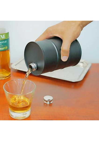 (25OZ)-C 25OZ Yağ Varil Davul Viski Cep Şişesi 304 Paslanmaz Çelik Alkol Likör Votka Viski Sürahi Şişe Alkol Cep Şişesi (Yurt Dışından) indirimleri