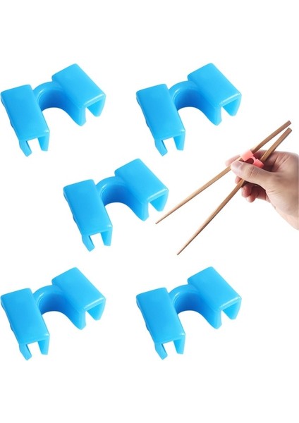 Mavi 5 Adet Yeniden Kullanılabilir Çubuk Yardımcıları Plastik Çubuklarını Eğitmen Tutucu Acemi Çubuklarını Öğrenci Çocuk Çocuk Yeme Aracı Eğitim (Yurt Dışından) fiyatları