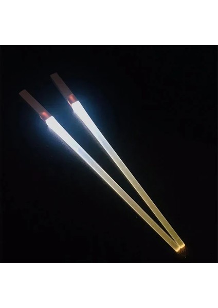 2 Adet LED Aydınlatmalı Yemek Çubukları Gıda Sınıfı Çok Renkli Işın Kılıcı Konser Tezahürat Sahne Hediyeler Işık Yayan Yemek Çubukları Işık Çubuğu (Yurt Dışından)
