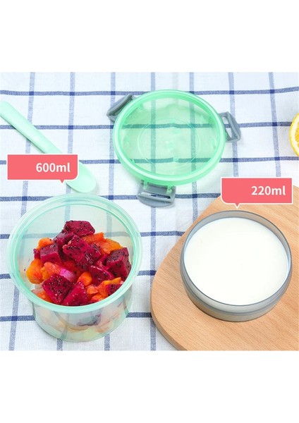 Gri Gıda Taze Tutma Kabı Kahvaltı Yulaf Yoğurt Süt Kupası Ofis Öğle Yemeği Taşınabilir Gıda Saklama Kabı Mutfak Aksesuarları (Yurt Dışından) modelleri