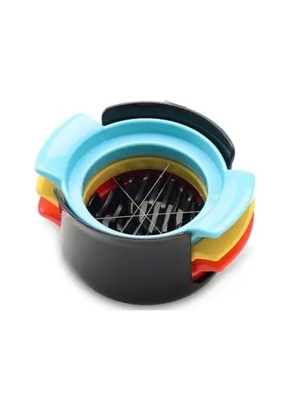 115856 Üçlü Yumurta Kesici Kararlı Aksesuarlar Temizlemesi Kolay Kullanımı Kolay Ev Keskin Mutfak Kullanışlı ve Uygulanabilir Alet Pas Önleyici (Yurt Dışından)