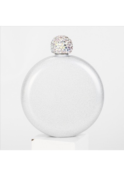 Beyaz Kişiselleştirilmiş Paslanmaz Çelik Içki Matarası 5 Oz, Nedimeler ve Gelin Adayları Için Hediyeler, Özel Yapay Elmas Içki Matarası, Monogram. (Yurt Dışından)