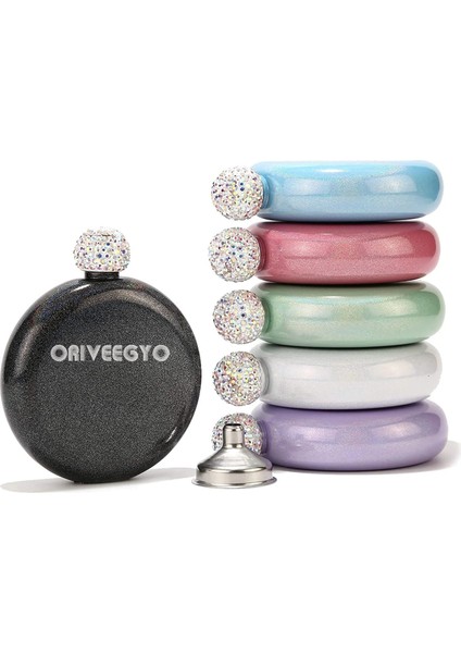 Beyaz Kişiselleştirilmiş Paslanmaz Çelik Içki Matarası 5 Oz, Nedimeler ve Gelin Adayları Için Hediyeler, Özel Yapay Elmas Içki Matarası, Monogram. (Yurt Dışından) fırsatları