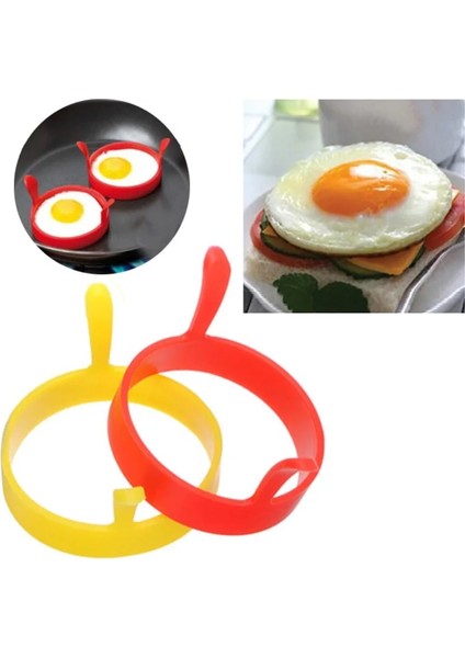 Sarı Silikon Halka Kızarmış Yumurta Kalıp Yapışmaz Gözleme Halka Kalıpları Isıya Dayanıklı Çok Fonksiyonlu Taşınabilir Yaratıcı Pişirme Için Dıy Araçları (Yurt Dışından)
