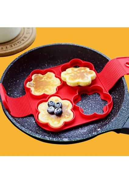 Red-E Yumurta Gözleme Halkası Yapışmaz Gözleme Yapımcısı Kalıp Silikon Yumurta Pişirici Kızarmış Yumurta Şekillendirici Omlet Kalıpları Mutfak Pişirme Aksesuarları Için (Yurt Dışından)