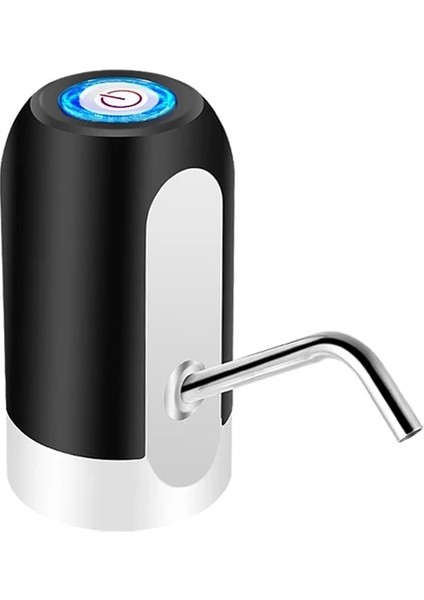 Siyah Taşınabilir Su Sebili Elektrikli Pompa USB Şarj Su Pompası 5 Galonluk Şişe Uzatma Hortumu ile Namlulu Su Araçları (Yurt Dışından)