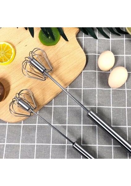 10 Inç Yarı Otomatik Yumurta Çırpıcı Paslanmaz Çelik Manuel Mikser Yumurta Çırpma Krem Mikser Mutfak Pişirme Pişirme Araçları Için Uygun (Yurt Dışından)