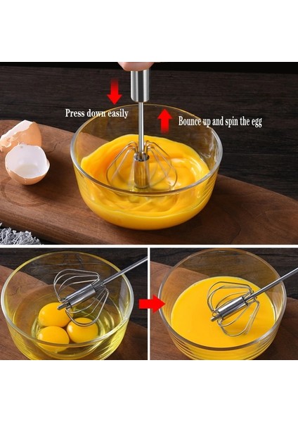 M1-10 Inç Yarı Otomatik Mutfak Çırpma Kendi Kendini Karıştıran Karıştırma Çubuğu Blender Paslanmaz Çelik Yumurta Çırpıcı Krem Karıştırma Manuel Mikser Pişirme Için (Yurt Dışından)