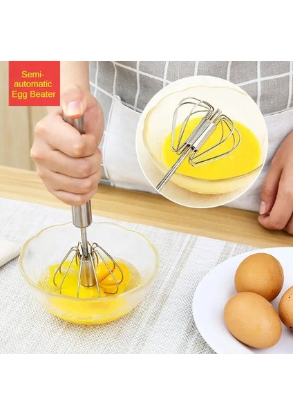M1-10 Inç Yarı Otomatik Mutfak Çırpma Kendi Kendini Karıştıran Karıştırma Çubuğu Blender Paslanmaz Çelik Yumurta Çırpıcı Krem Karıştırma Manuel Mikser Pişirme Için (Yurt Dışından)