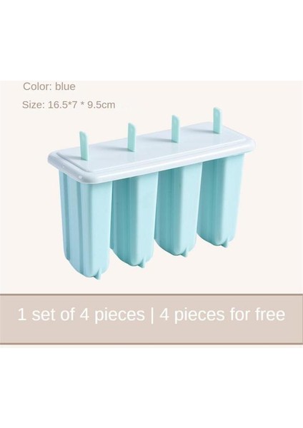 A04 4 Adet 4/1 Hücre Dondurma Kalıp Buz Kalıp El Yapımı Tatlı Buzlu Şeker Kalıp Dondurucu Için Meyve Buz Küpü Makinesi Dondurma Için Yeniden Kullanılabilir Formlar (Yurt Dışından)