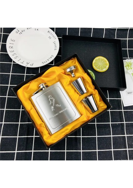 A-Set1 Sıcak Satış Bpa Ücretsiz 7 Oz Viski Künye Viski Votka Flagon 304 Paslanmaz Çelik Alkol Likör Cep Şişesi Festivali Hediye Kutusu Seti (Yurt Dışından) fırsatları