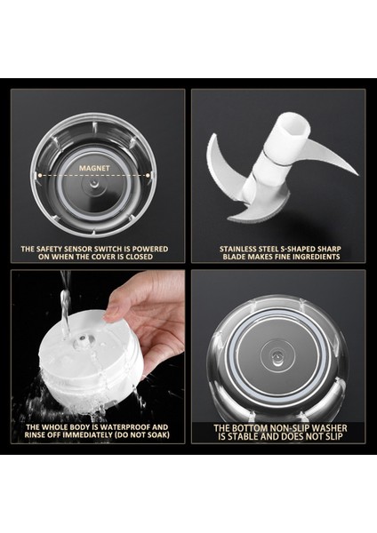 250ML 250ML USB Elektrikli Sarımsak Ezici Kırıcı Mutfak Robotu Kıyma Makinesi Hızlı Doğrama Sarımsak Zencefil Sebze Meyve Cocina (Yurt Dışından) modelleri