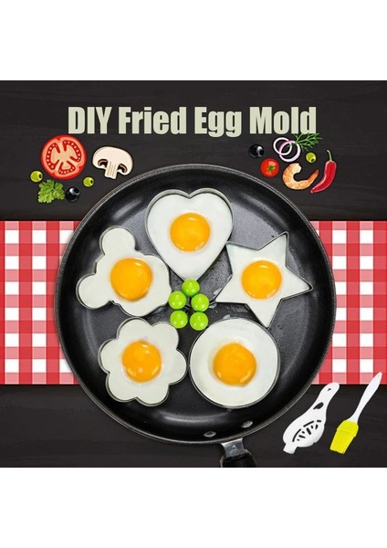 5 Adet 5 Stil Kızarmış Yumurta Gözleme Şekillendirici Paslanmaz Çelik Kızartma Tavası Omlet Kalıp Kek Ekmek Pişirme Kalıpları Araçları Mutfak Aksesuarları (Yurt Dışından) modelleri