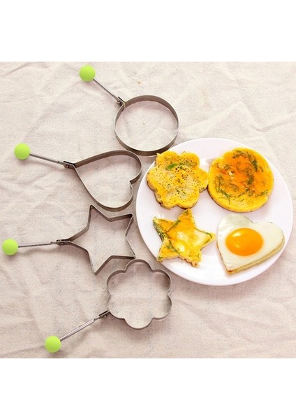 5 Adet 5 Stil Kızarmış Yumurta Gözleme Şekillendirici Paslanmaz Çelik Kızartma Tavası Omlet Kalıp Kek Ekmek Pişirme Kalıpları Araçları Mutfak Aksesuarları (Yurt Dışından) fırsatları