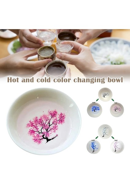 Erik Çiçeği Sihirli Sakura Sake Fincan Soğuk/sıcak Su ile Renk Değişimi-See Şeftali Kiraz Çiçekleri Büyülü Sakura Çiçeği Çay Kase Sıcak Satış (Yurt Dışından)