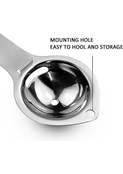 304 Mono Evrensel Paslanmaz Çelik Mutfak Splitter Dayanıklı Taşınabilir Uzun Saplı Uygun Yumurta Ayırıcı Ev Yumurta Moda Basit (Yurt Dışından) modelleri