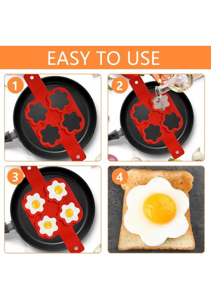 Tip 2 Yıldızlı Yumurta Gözleme Halkası Yapışmaz Gözleme Yapımcısı Kalıp Silikon Yumurta Pişirici Kızarmış Yumurta Şekillendirici Omlet Kalıpları Mutfak Pişirme Aksesuarları Için (Yurt Dışından)
