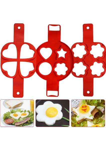 Tip 2 Yıldızlı Yumurta Gözleme Halkası Yapışmaz Gözleme Yapımcısı Kalıp Silikon Yumurta Pişirici Kızarmış Yumurta Şekillendirici Omlet Kalıpları Mutfak Pişirme Aksesuarları Için (Yurt Dışından)