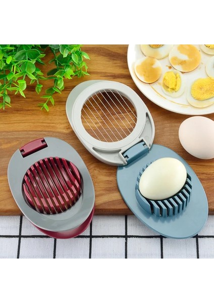 Kırmızı Paslanmaz Çelik Yumurta Dilimleyici Sert Haşlanmış Yumurtalar Için Yumurtayı Dilimlere Kolayca Keser Çok Fonksiyonlu Kalıp Kesici Artefakt Aletler (Yurt Dışından) fiyatları