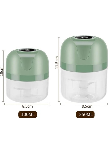 100 ml Beyaz 100/250 ml Mini Elektrikli Sarımsak Kırıcı Rende USB Şarj Basın Dicer Gıda Işlemciler Öğütücü Kıyıcı Kıyma Makinesi Elektrikli Gar (Yurt Dışından)