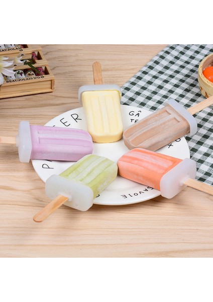 Kırmızı Gıda Sınıfı Silikon Dondurma Kalıp Yeniden Kullanılabilir Popsicle Silikon Kalıplar Ev Yapımı Dondurucu Buz Pop Kalıp Çocuklar Için Sopalarla (Yurt Dışından) fırsatları