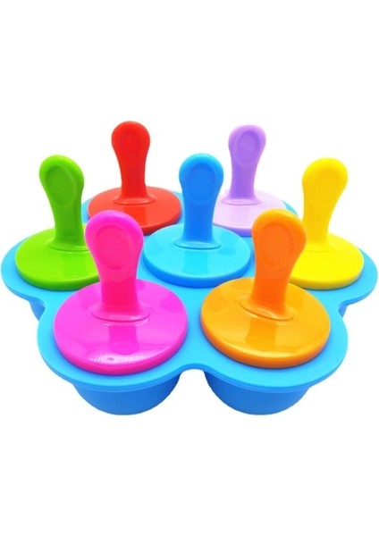 Mavi Gıda Sınıfı Silikon Popsicle Kalıp Dondurma Buz Pops Kalıp Buz Yapıcı Bebek Dıy Gıda Takviyesi Araçları Meyve Sarsıntı Aksesuarları (Yurt Dışından)
