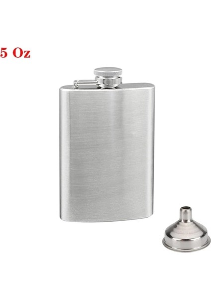 Huni ile 5 Oz Huni ile Paslanmaz Çelik Cep Şişesi 1/4/5/6/7/8//10 Oz Cep Şarap Şişesi Taşınabilir Açık Beyaz Şarap Cep Şişesi Barware (Yurt Dışından)