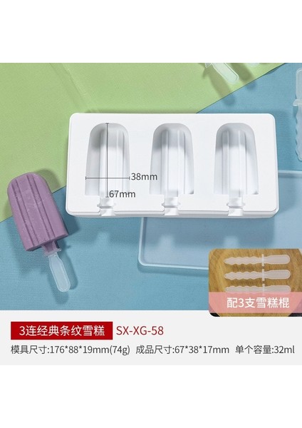 Shape-2 Silikon Kalıp Silikon Dondurma Kalıp Popsicle Kalıpları Dıy Dondurma Kalıp Buz Pop Maker Kalıp Buz Kalıbı (Yurt Dışından)