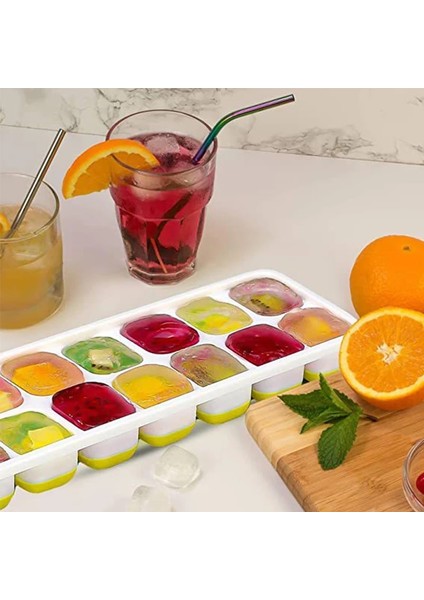 Pembe 2 Adet 14 Bölmeli Kapaklı Yumuşak Alt Silikon Buz Küpü Kalıp Dıy Kolay Serbest Bırakma Yaz Ev Yapımı Buz Küpü Kutusu Buz Kalıbı Kalıp (Yurt Dışından) fiyatları