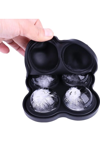 Siyah 2020 Çok Fonksiyonlu 4-Cavity Silikon Top Buz Küpü Makinesi Kokteyl Viski Formu Buz Küpleri Tepsisi Dondurma Kalıp Mutfak Aracı (Yurt Dışından) fırsatları
