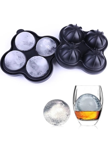 Siyah 2020 Çok Fonksiyonlu 4-Cavity Silikon Top Buz Küpü Makinesi Kokteyl Viski Formu Buz Küpleri Tepsisi Dondurma Kalıp Mutfak Aracı (Yurt Dışından) indirimleri