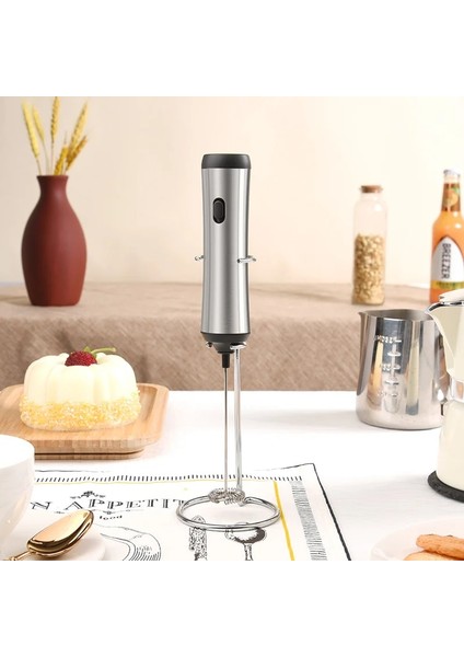 Köri Braketli Yükseltilmiş Titanyum Motorlu Kahve Için Güçlü Süt Köpürtücü Elektrikli Çırpıcı, Süt Köpürtücü, Mini Mikser ve Kahve Blender (Yurt Dışından)