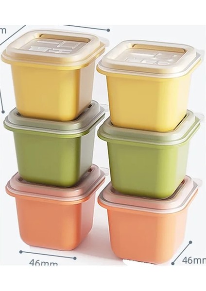 Yeşil 6 Adet Bağımsız Buz Küpleri Büyük Buz Kalıbı Kalıp Silikon Ev Depolama Yapma Buz Kapaklı Kutu Mutfak Aksesuarları [1 Kutu 6] (Yurt Dışından) fiyatları