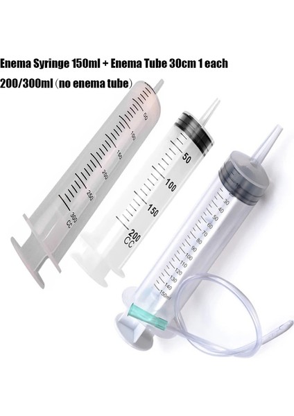 150ML 150/200/300ML Büyük Kapasiteli Şırınga ve Hortum Yeniden Kullanılabilir Toksik Olmayan Tek Kullanımlık Plastik Pompa Steril Sağlık Ölçüm Şırınga Araçları (Yurt Dışından) indirimleri