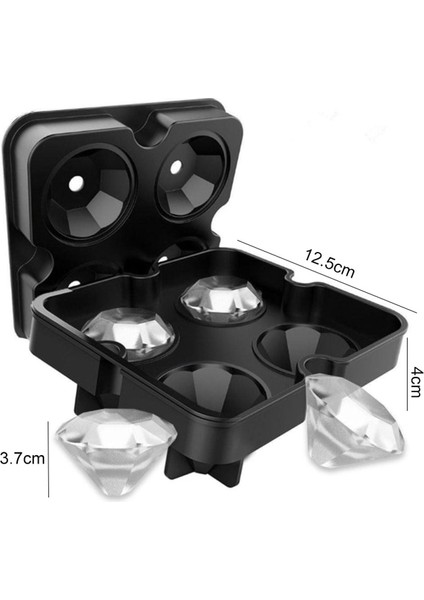 Elmas Faıs Du Kafatası Buz Kalıp 3D Elmas Tepsi Istiflenebilir Silikon Buz Kalıp Viski Kokteyl Içecek Buzlu Çay Bloom Gül (Yurt Dışından) fiyatları