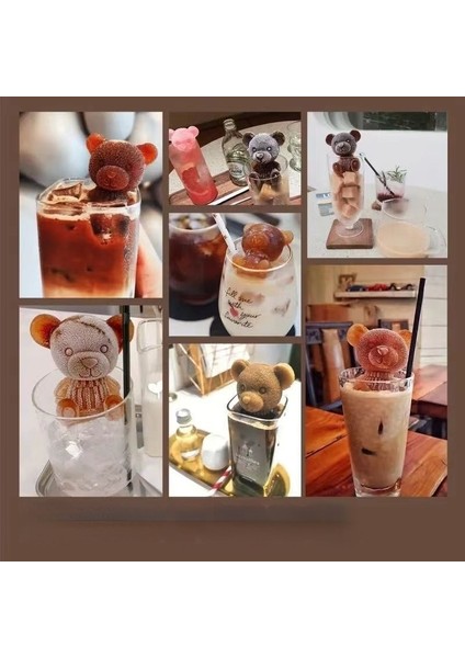 Rose L 100ML 1 Adet Ayı Buz Küpü Tepsi Kalıp Ev Buz Yapım Makinesi Silikon Kutu Kahve Dondurma Kalıp Ayı Karikatür Viski Şarap Içecek Kahve Dekor (Yurt Dışından) fırsatları