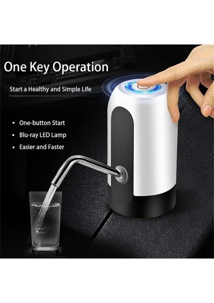 Siyah Su Şişesi Pompası USB Şarj Otomatik Elektrikli Su Sebili Pompası Şişe Su Pompası Otomatik Anahtar Içme Sebili (Yurt Dışından)
