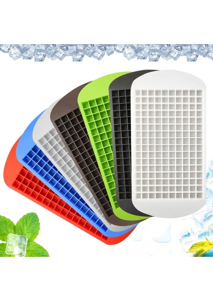 Mavi 160 Izgara Mini Buz Küpleri Silikon Buz Tepsisi Katlanabilir Buz Kalıbı Buz Kırıcı Buz Izgara Tepsisi Küçük Kare Kalıp Buz Yapıcı Silikon Kalıp (Yurt Dışından) fiyatları