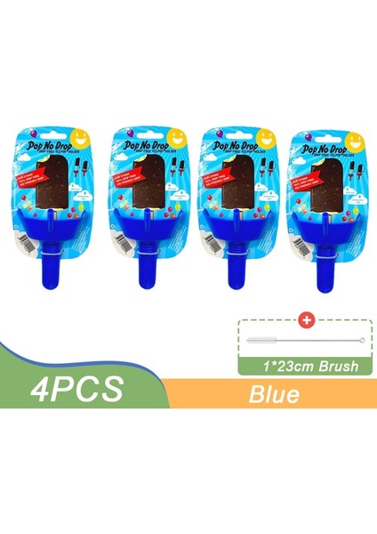 4 Adet Mavi Damlama Geçirmez Popsicle Tutucu Çocuk Dondurma Rafı Saman ile Taşınabilir Popsicle Dondurulmuş Davranır Raf Tepsisi Çocuklar Için Dondurma Tutucu (Yurt Dışından) fiyatları