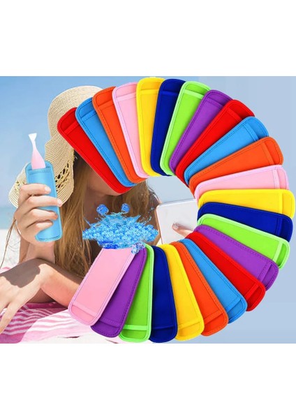 Göl Mavisi 2 Adet Neopren Buz Pop Kollu Yeniden Kullanılabilir Antifriz Popsicle Tutucular Çanta Çocuklar ve Plaj Partisi Için Dondurma Yalıtkan Kollu (Yurt Dışından) fiyatları