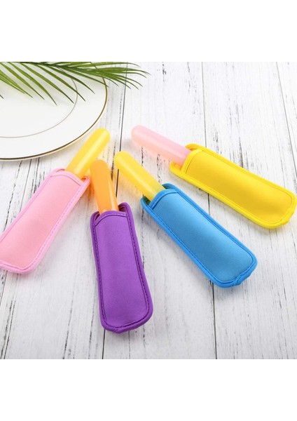 Göl Mavisi 2 Adet Neopren Buz Pop Kollu Yeniden Kullanılabilir Antifriz Popsicle Tutucular Çanta Çocuklar ve Plaj Partisi Için Dondurma Yalıtkan Kollu (Yurt Dışından) modelleri