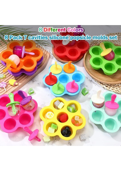Sarı Silikon Popsicle Kalıp Dıy Buz Pop Kalıp Plastik Sopalarla Popsicle Yapımcıları Kalıp Bebek Meyve Sarsıntı Mutfak Dondurma Araçları (Yurt Dışından) indirimleri